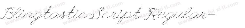 Blingtastic Script Regular字体转换